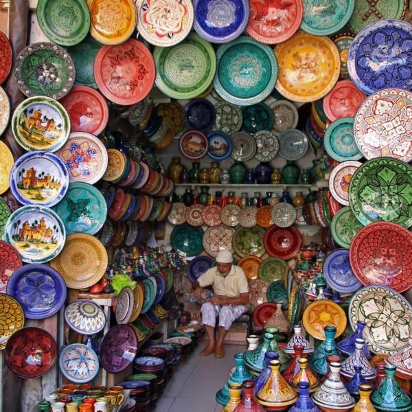 marrakesh, morocco, market, travel, colorful plates, morocco, morocco, morocco, morocco, morocco